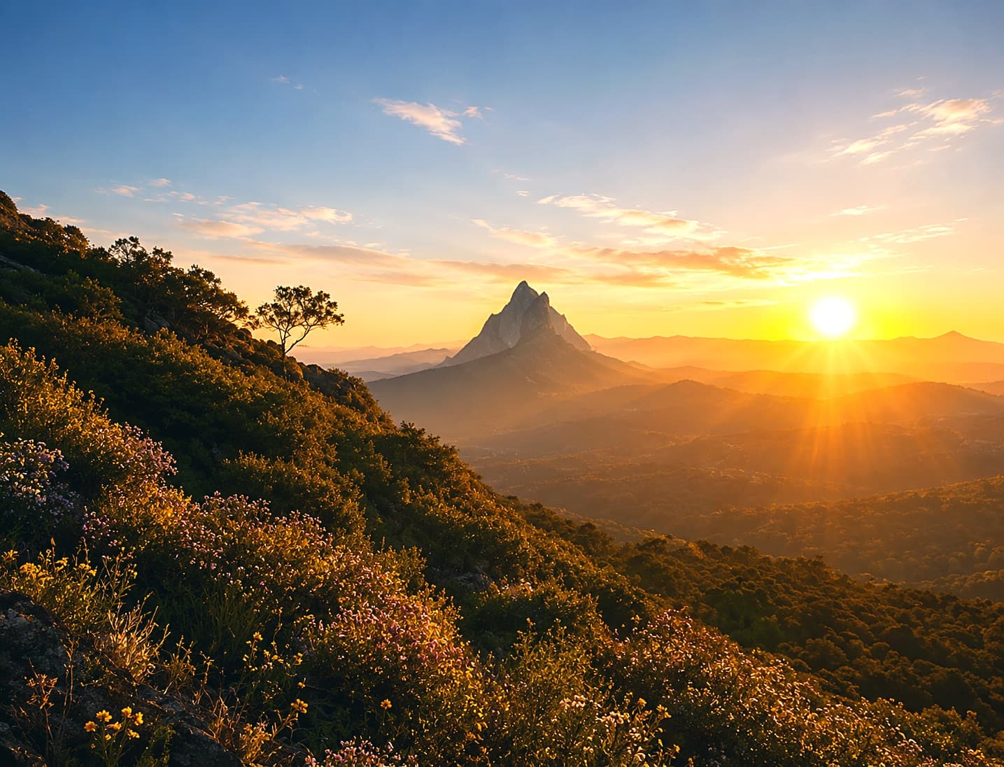 Glass House Mountains at sunrise